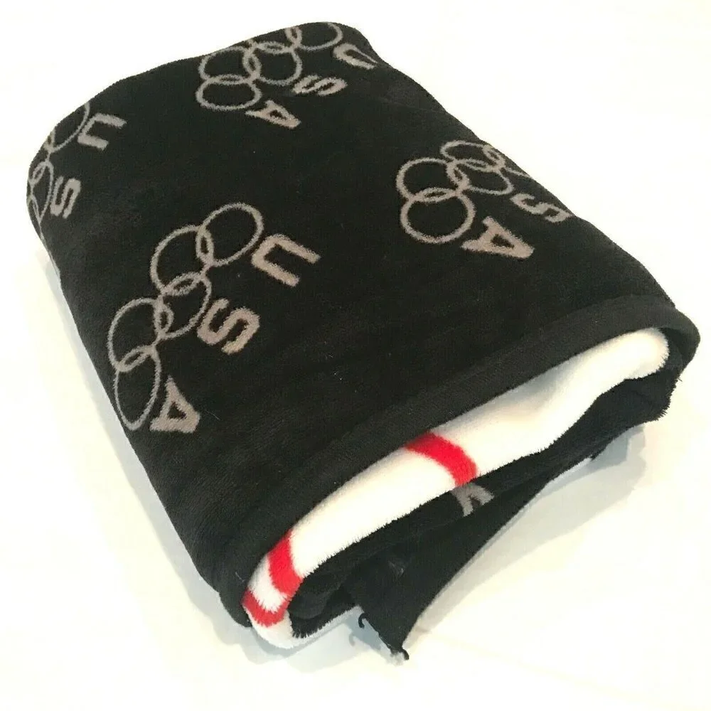 Northwest Fleece Olympic Stadium Throw Blanket Rings USA Amazing Awaits